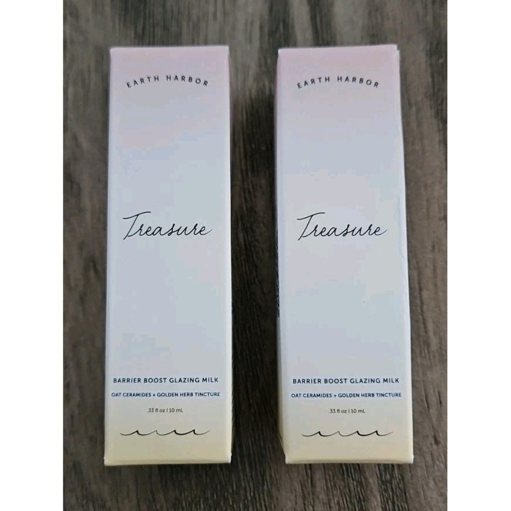 2X Earth Harbor Treasure Barrier Boost Glazing Milk 0.33 fl Oz Brand New In Box